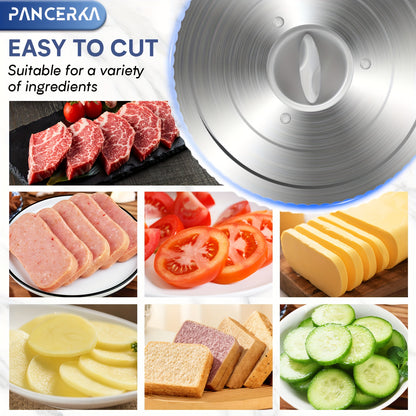 PANCERKA 1pc Electric Meat Slicer, 0-15Mm Adjustable Thickness, Suitable for Home And Commercial Use, Cutting Deli Food, Meat, Vegetables, Fruits, Lamb Slicer/Meat Cutter/Electric Bread Slicer/Meat Slicer Machine/Halloween & Christmas Gift