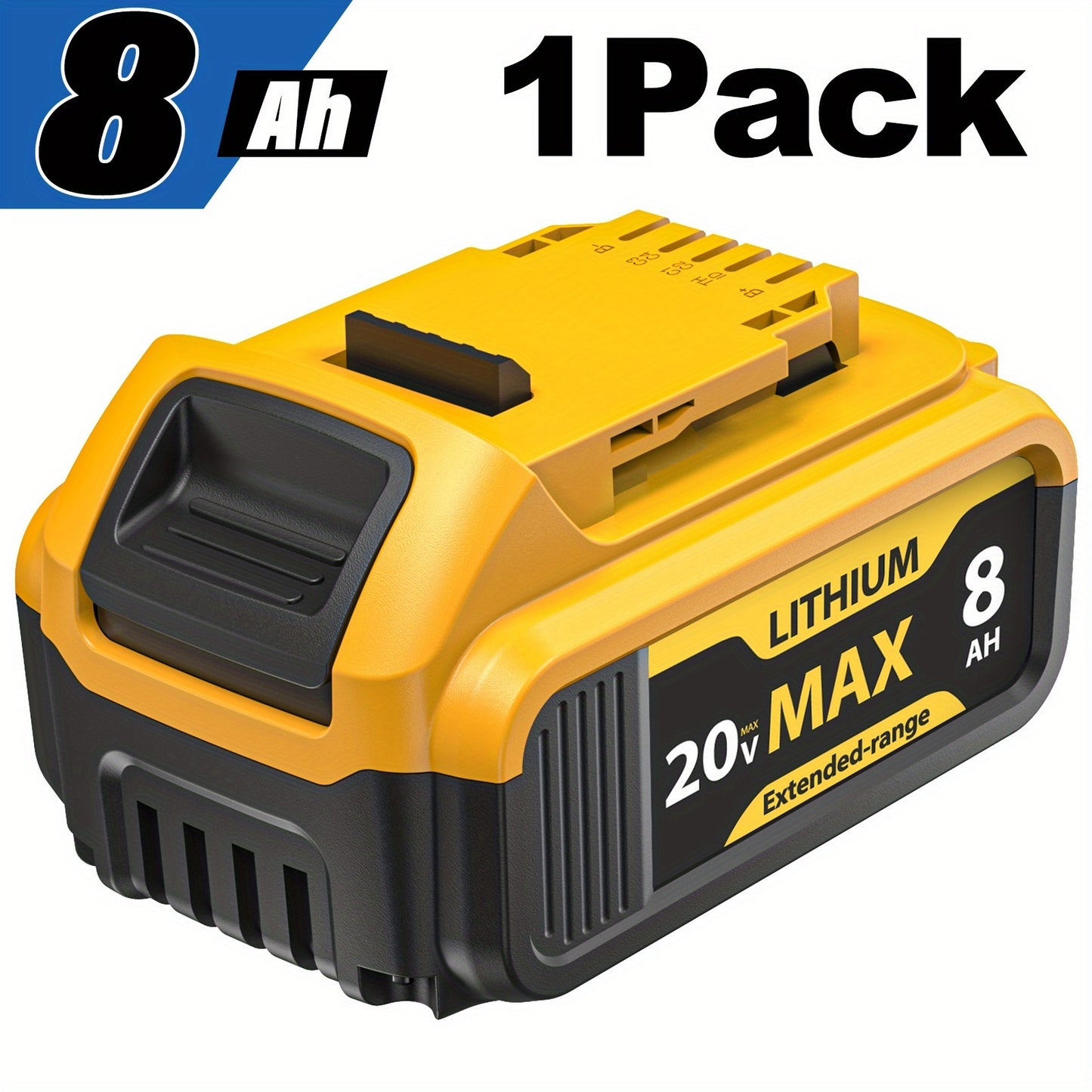 Dewalt 20V Max 8Ah Replacement Battery 3-LED Power Meter