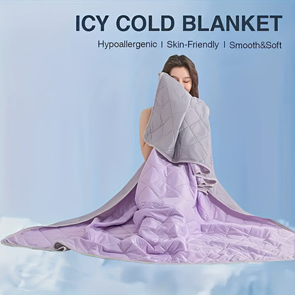 1pc Cooling Blanket, Hot Sleeper Extra Large 78*90 Inches 59*78 Inches Summer Cooling Blanket, Lightweight Air-cooled Comforter, Adult Heat Absorption Soft And Breathable Smooth Air Conditioner By Cool Breathable Moisture Absorption And Perspiration