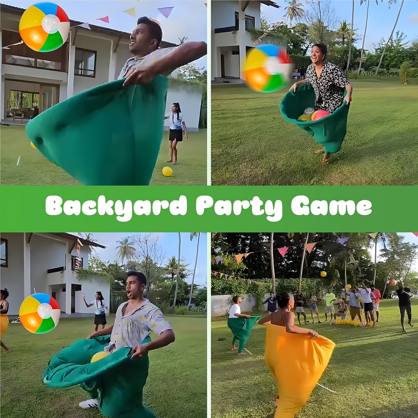 Grandma Pants Yard Games | Fun Inflatable Outdoor Party Games with Elastic Ball, Suitable for Group Participation, Polyester Material