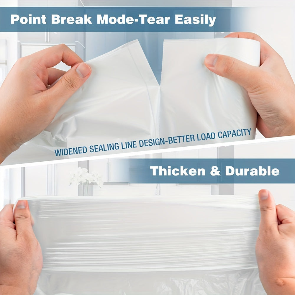 2 Rolls260 Bags 13 Gallon White Expandable Heavy Duty Multi-purpose Disposable Trash Bags - Super Strong, Leak-proof, Odor-resistant, Suitable for Bedrooms, Kitchens, Living Rooms, Outdoors, and Bathrooms - A Convenient and Sanitary Waste Solution