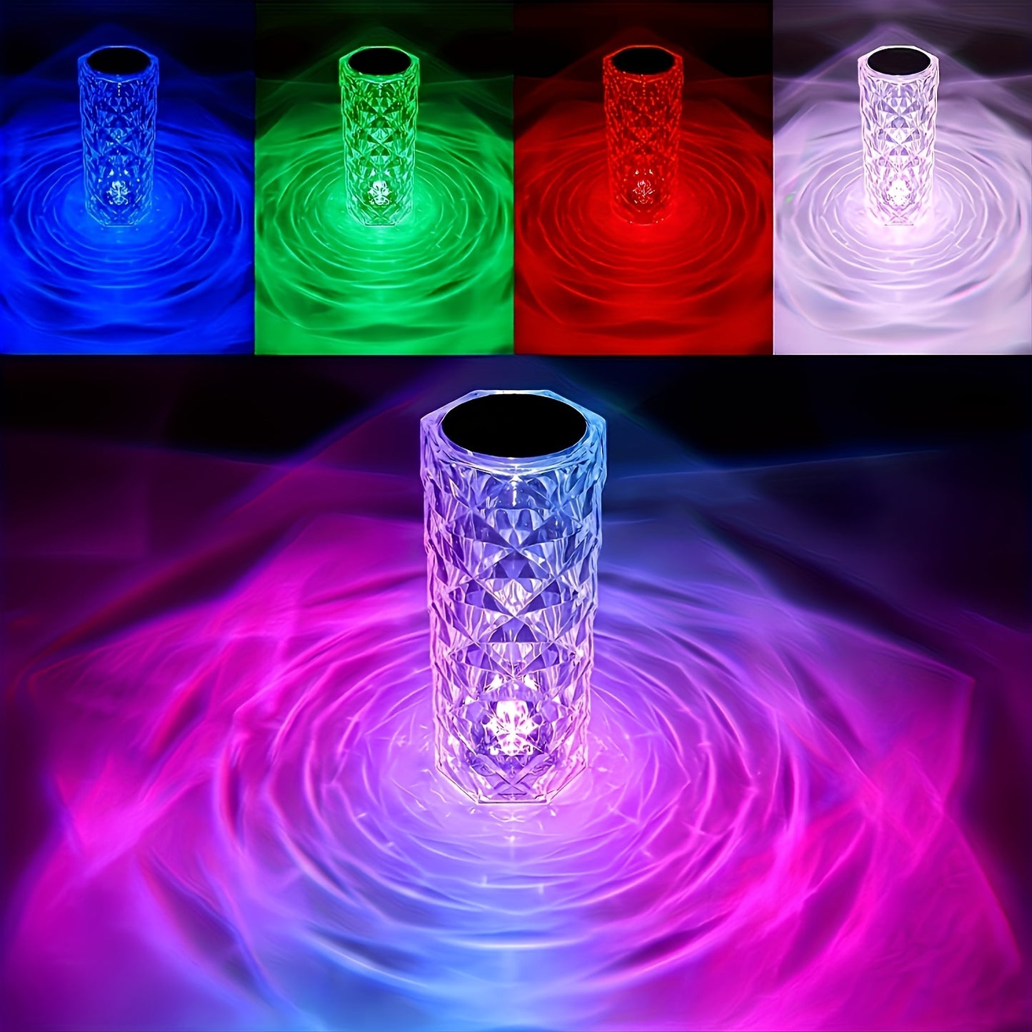 A Touch-Sensitive LED Table Lamp Featuring a Rose Design, Capable of Displaying 16 Colors, Perfect for Creating a Romantic Ambiance, And Powered by USB