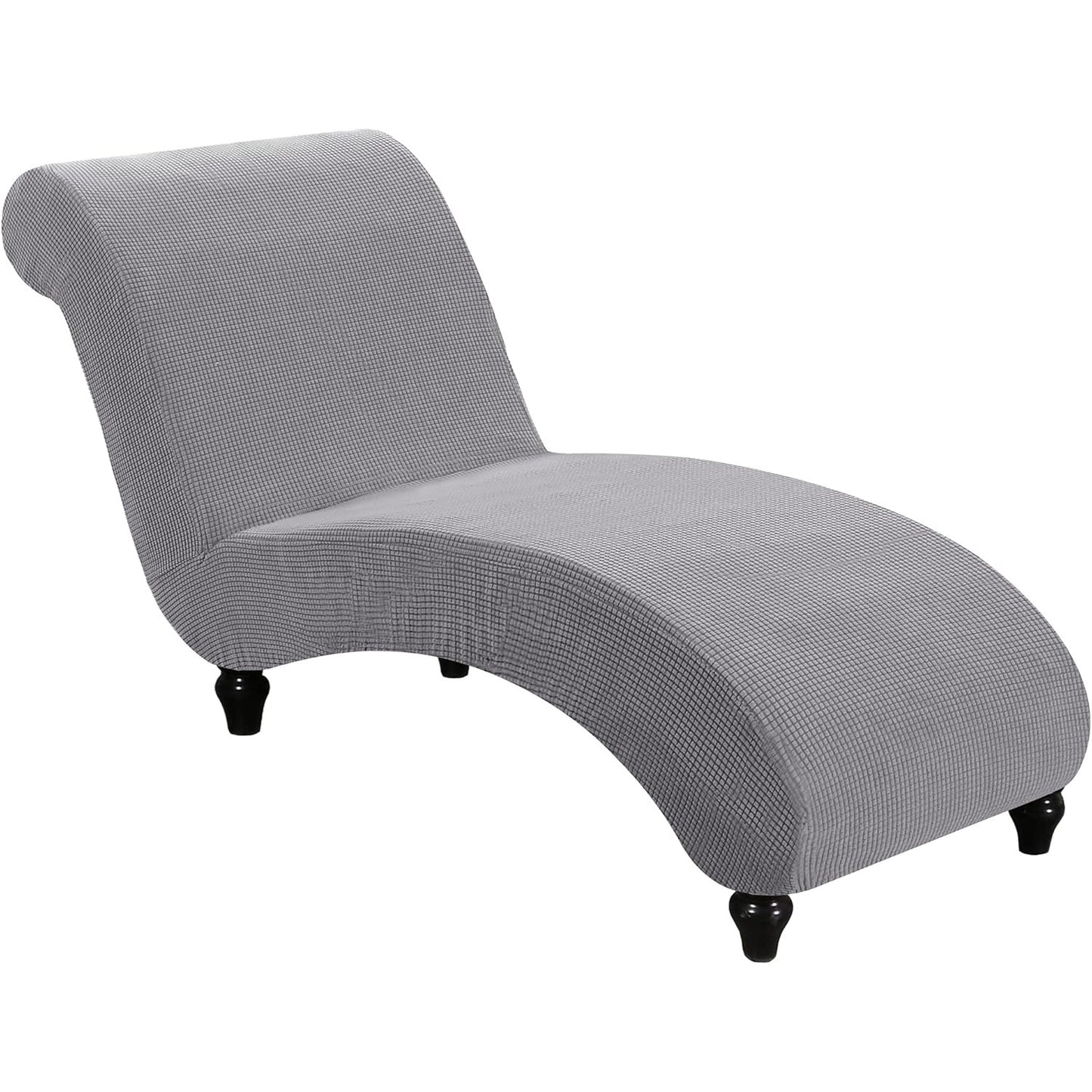1pc PRINCEDECO Chaise Lounge Cover Stretch Chair Lattice Slipcover for Living Room Bedroom Soft Jacquard Fabric Machine Washable