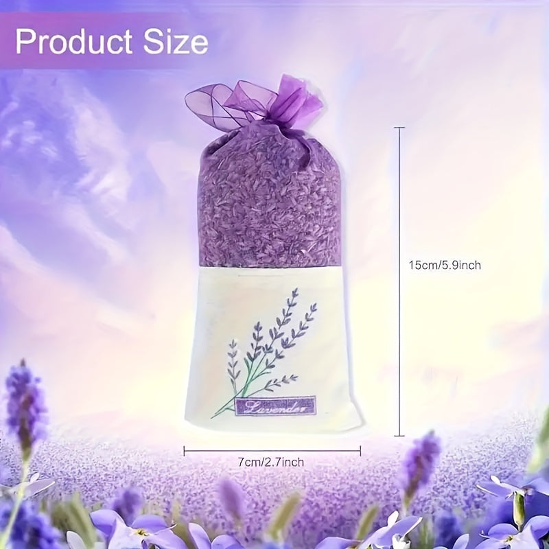 Five Lavender-Scented Bags, Perfect As Gifts Or for Use in Yarn Storage, Car Fragrance, And in Drawers And Wardrobes, Featuring a Fresh Purple Lavender Aroma for Your Home