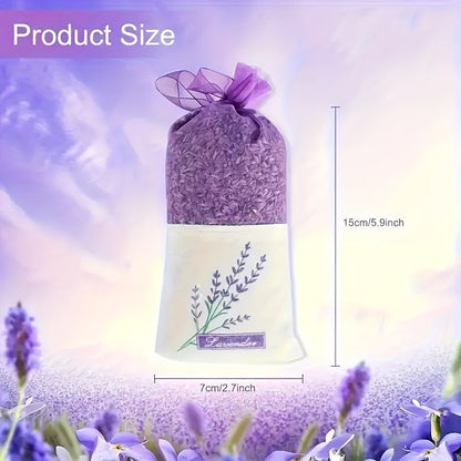 Five Lavender-Scented Bags, Perfect As Gifts Or for Use in Yarn Storage, Car Fragrance, And in Drawers And Wardrobes, Featuring a Fresh Purple Lavender Aroma for Your Home