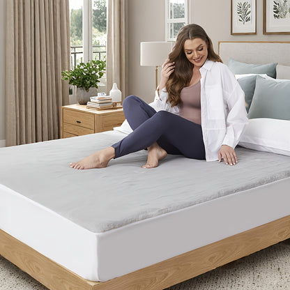 Heated Mattress Pad Queen King Twin Full – Soft Coral Fleece Electric Bed Warmer Under Blanket with 4 Heating Levels, 10-Hour Auto Shut Off, Fast Heating – Cozy Winter Bedding Warmer for Deep Sleep