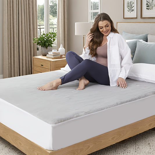 Heated Mattress Pad Queen King Twin Full – Soft Coral Fleece Electric Bed Warmer Under Blanket with 4 Heating Levels, 10-Hour Auto Shut Off, Fast Heating – Cozy Winter Bedding Warmer for Deep Sleep