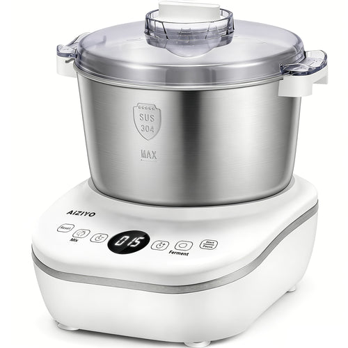 Electric Dough Maker with Ferment Function - 7Qt 250W Dough Kneading Machine, 304 Stainless Steel Bowl, Constant Temperature Fermentation, Microcomputer Timer, for Bread Pizza Pasta Roti Dumplings