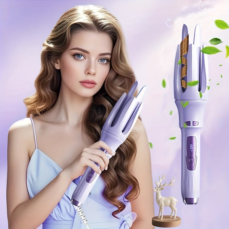 One Button Electric Rotary Hair Curler, Anti-winding And Anti-scalding Design, 9 Speed Intelligent Temperature Adjustment, Portable Heated Hair Curler, LED Display, Travel Home Must Be Suitable for Women, Mother's Day, Birthday And Christmas Gifts