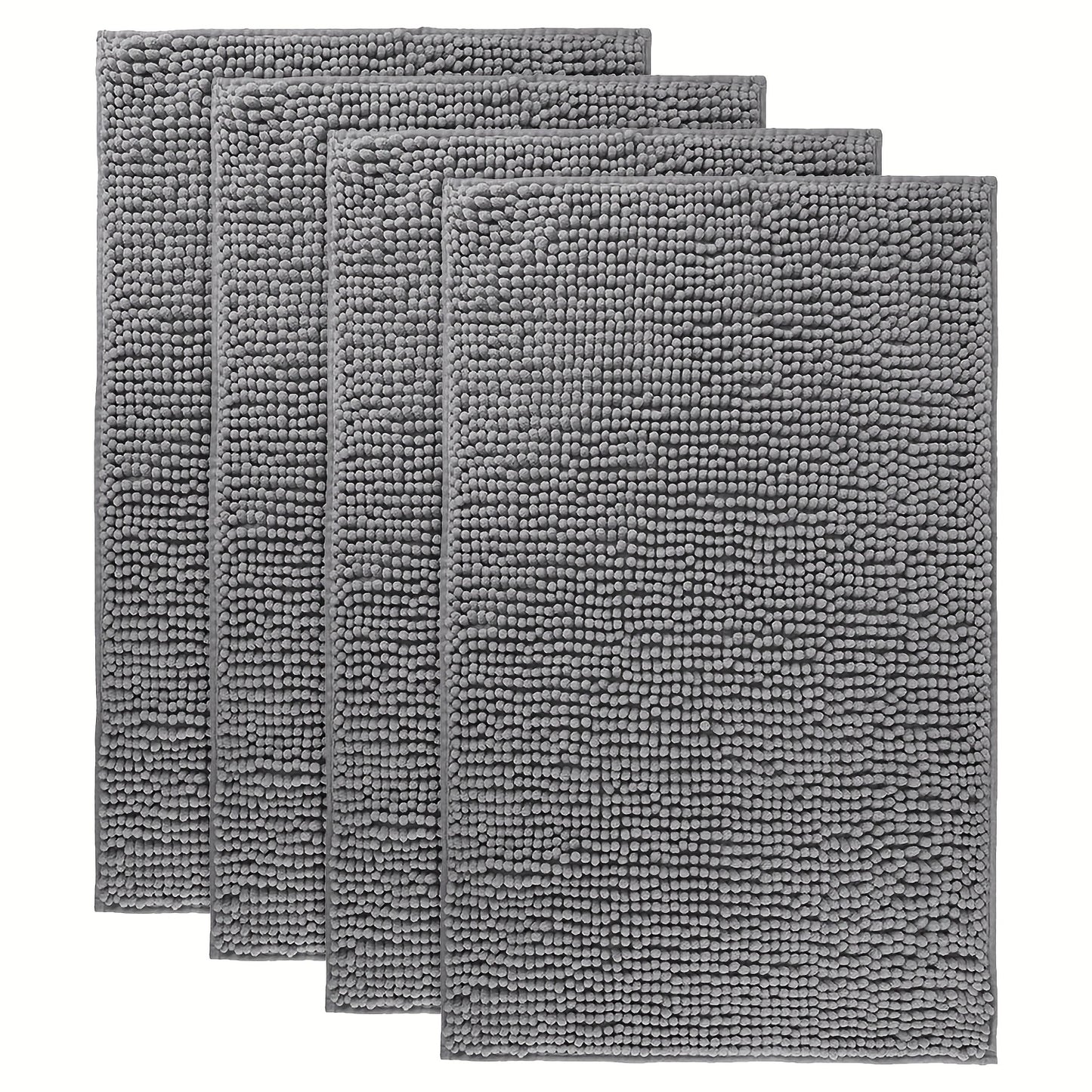 Chenille Bathroom Rug Extra Soft Absorbent Bath Mats for Bathroom Floor, Water Absorbent, Machine Washable