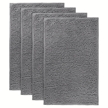 Chenille Bathroom Rug Extra Soft Absorbent Bath Mats for Bathroom Floor, Water Absorbent, Machine Washable