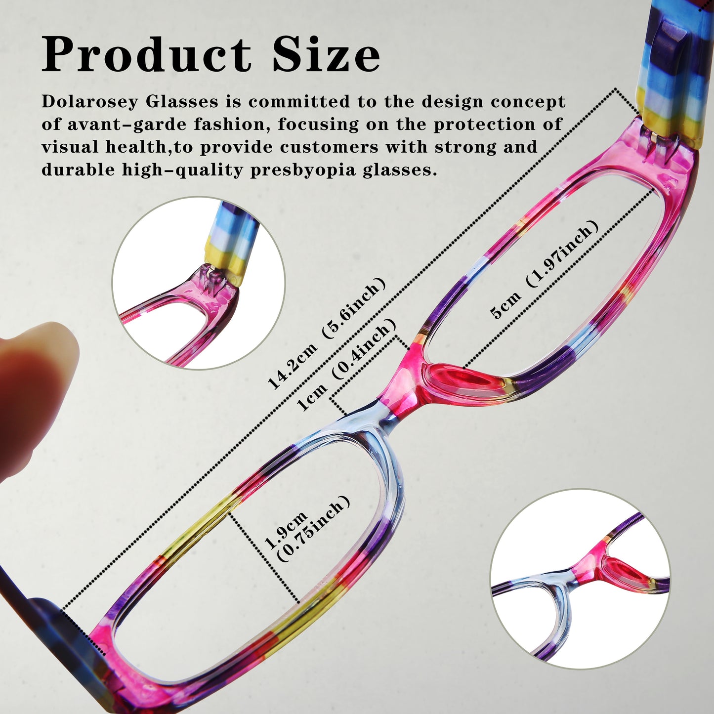 Set of 4 Retro Classic Reading Glasses with Printed Rectangle Frames for Both Men And Women Featuring Spring Hinges