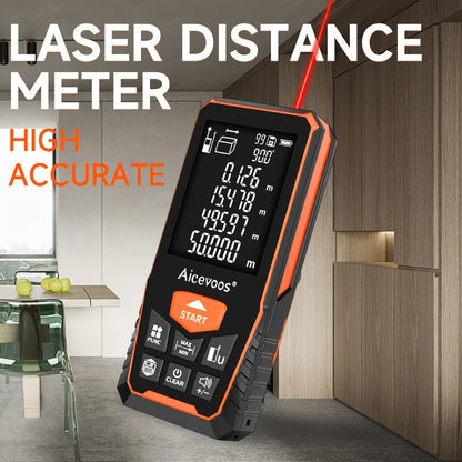 Aicevoos Digital Laser Rangefinder 50M 70M 100M 120M - Laser Distance Meter, Trena Laser Tape Measure, Roulette Range Finder - For Construction, DIY & Outdoor Use - Ideal Gift for Contractors & DIY Enthusiasts