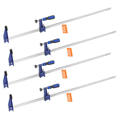 Bar Clamps for Woodworking F Clamp Set – 24" & 36" Cast Iron Jaw, 600 LB Load, Lockable Slide Bar, 2 or 4-Pack for Furniture Assembly, Glue-Ups & Wood Joining Projects