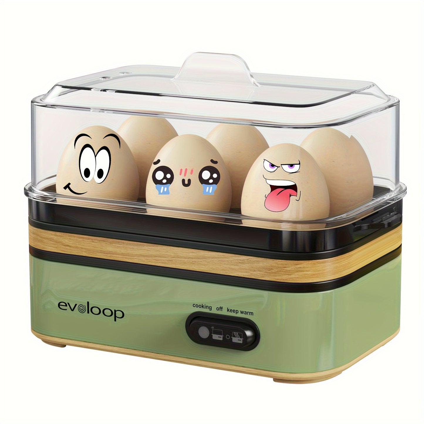 Rapid Egg Cooker 6 Egg Capacity BPA Free Electric Egg Cooker for Hard Boiled Eggs, Poached Eggs, Scrambled Eggs, or Omelets