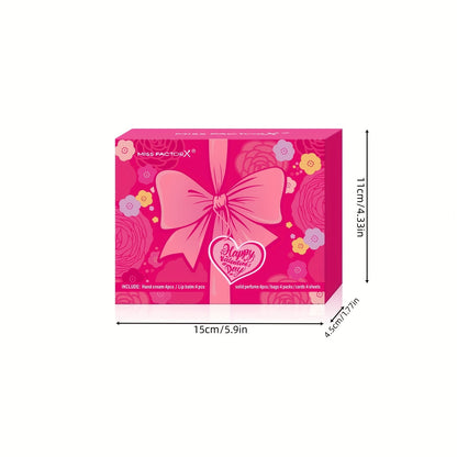 20pcs Beauty Gift Set Lip Balm Hand Cream Solid Perfume Pink Gift Bag Glossy Finish All Skin Types Holiday Party Mother's Day Wedding Bridesmaid Favors