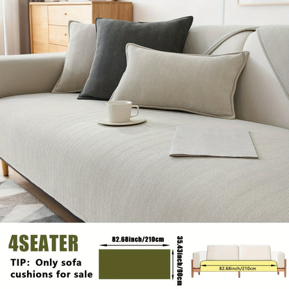 1pc of Pet-Friendly Chenille Ribbed Sofa Cover That Is Non-Slip And Machine Washable, Made from Soft Stretch Fabric Suitable for 2, 3, Or 4-Seater And Sectional Sofas. It Enhances Contemporary Home Decor in Living Rooms, Bedrooms, And Offices