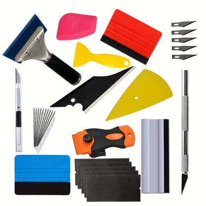Car Film Tool Glass Cleaning Squeegee Color Change Transparent Film Tendon Scraper Plastic Water Squeegee Water Scraper