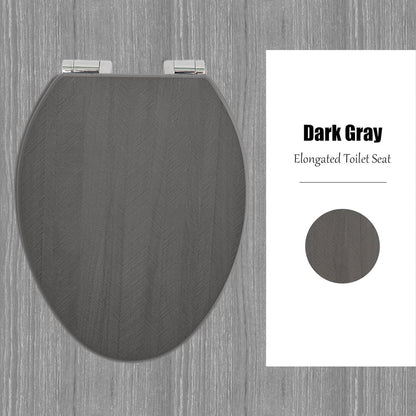 Elongated and Round Toilet Seats Slow Close Toilet Seat with Alloy Hinges Set Easy to Clean and Install Toilet Seat