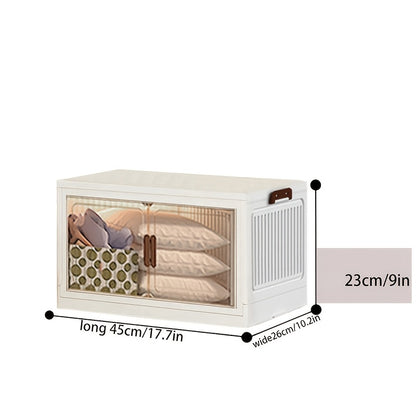 5--1 Layer Of Folding A Locker, The Kitchen Bin, Large Double Open Store Content Box, Cabinet Fittings, Furniture with Cover And Wheel Large Locker to Store Clothes, Snacks, And Books, Home Office Outdoor Folding Container 1/2/3/4/5Layer Cabinet
