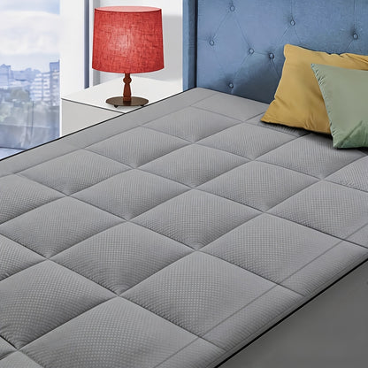 Cooling Mattress Topper, Mattress Pad Cover With 8-21 Inch Deep Pocket, Plush Pillow Top Mattress Topper Overfilled With Down Alternative