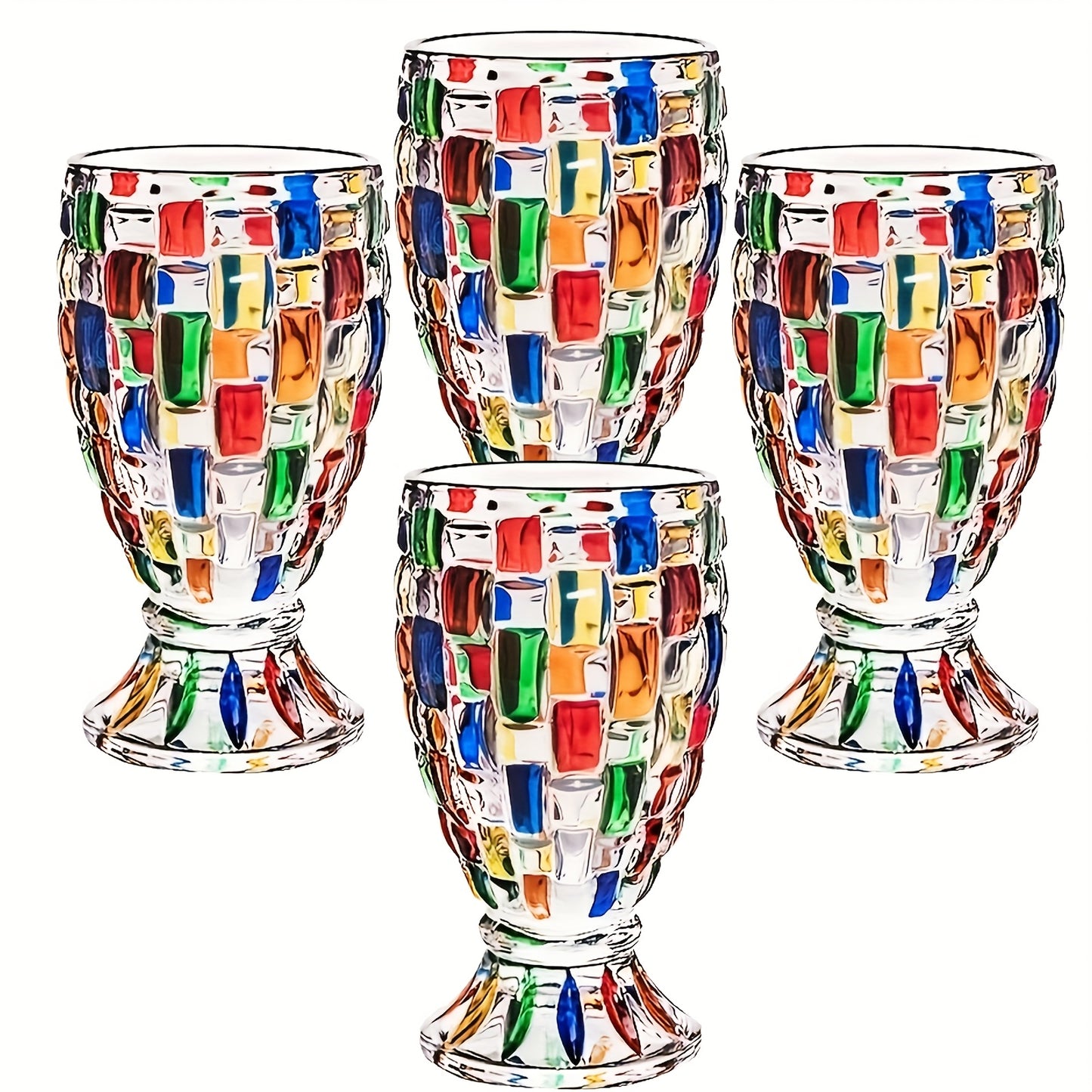 Colored Champagne Flutes 8/4 Set, Dry Champagne Flutes, Cocktail Glasses, Wine Glasses, Iced Tea Glasses, Heavy-Duty Glasses for Mother's Day, Graduation, Birthday Parties, Christmas, New Year, Valentine's Day Gifts