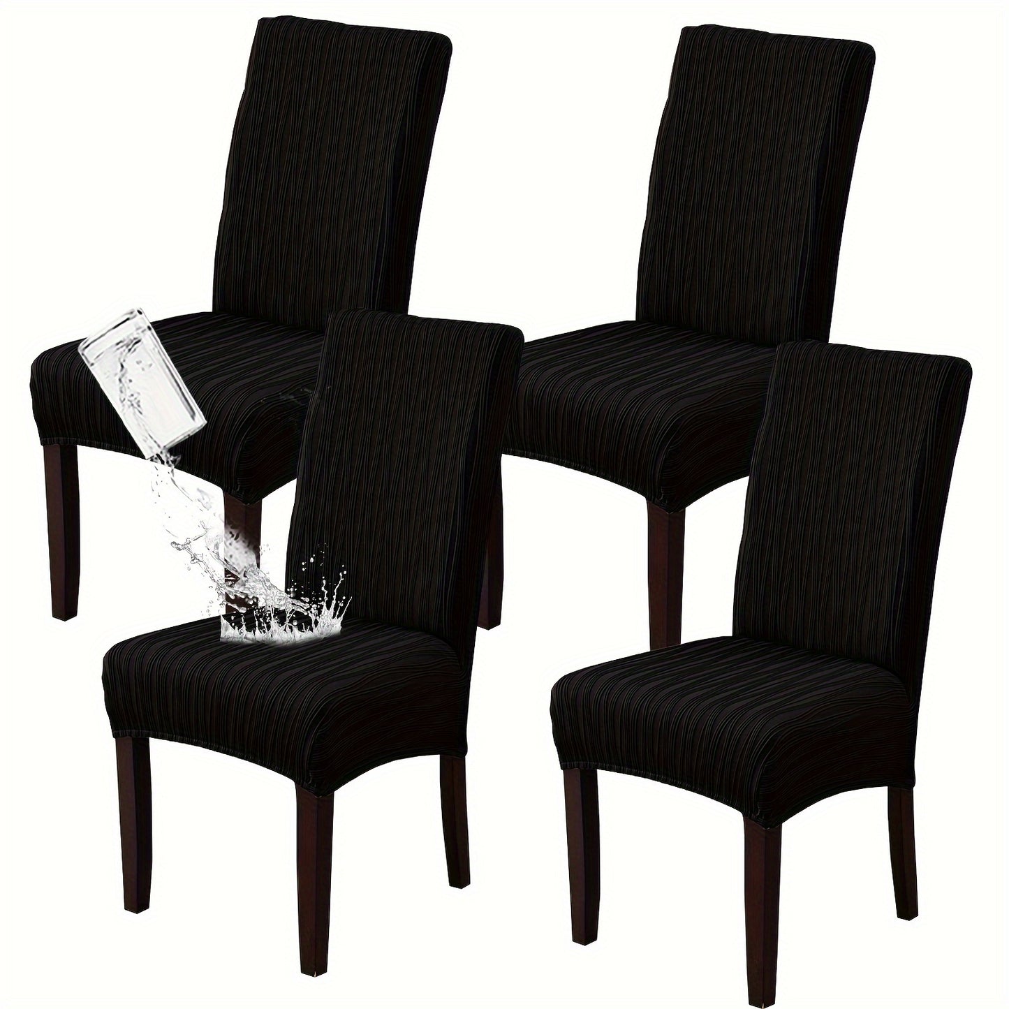 4/6pcs Of Stain-resistant Dining Chair Covers, Restaurant Furniture Protective Covers, Winter Christmas Decor Pet Furniture Protection, Removable And Easy-to-clean Stretch Dining Chair Covers, Valentine's Day Home Decorations