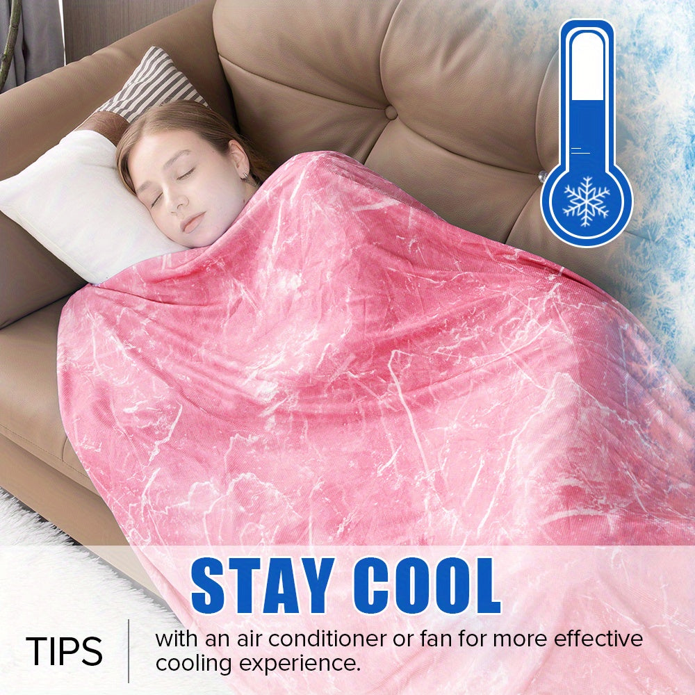Cooling Blanket For Hot Sleepers, Summer Lightweight Breathable Cooling Throw Blanket Double-Sided Soft Blanket For Bed Couch Sofa, Night Sweats & Hot Flashes Relief