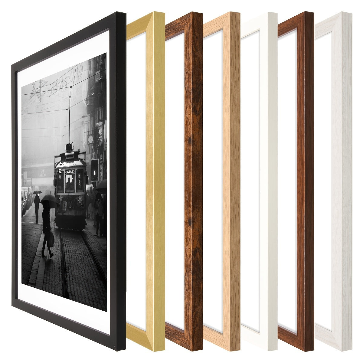 Picture Frames 12x16 Set of 3 – Classic Wood Poster Frames, Horizontal & Vertical Wall Hanging, Multi-Color Options for Bedroom Office Living Room Gallery Wall Decor