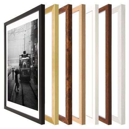 Picture Frames 12x16 Set of 3 – Classic Wood Poster Frames, Horizontal & Vertical Wall Hanging, Multi-Color Options for Bedroom Office Living Room Gallery Wall Decor