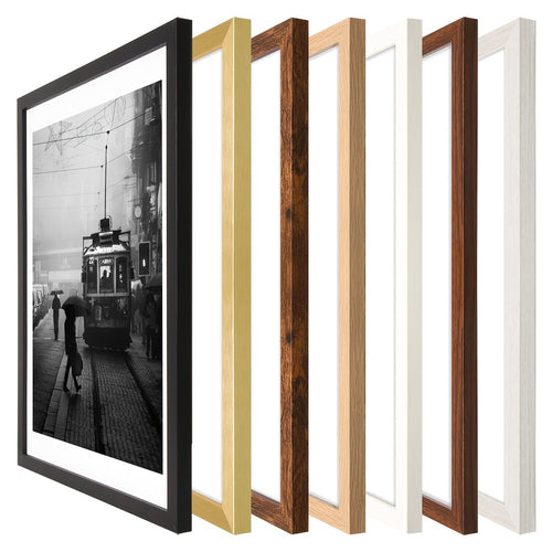 Picture Frames 12x16 Set of 3 – Classic Wood Poster Frames, Horizontal & Vertical Wall Hanging, Multi-Color Options for Bedroom Office Living Room Gallery Wall Decor