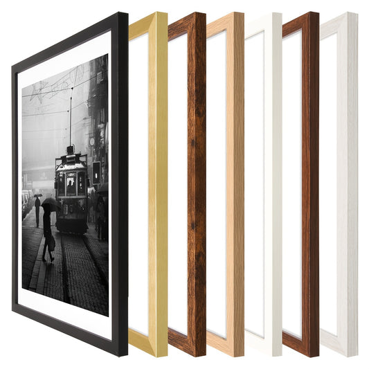 Picture Frames 12x16 Set of 3 – Classic Wood Poster Frames, Horizontal & Vertical Wall Hanging, Multi-Color Options for Bedroom Office Living Room Gallery Wall Decor