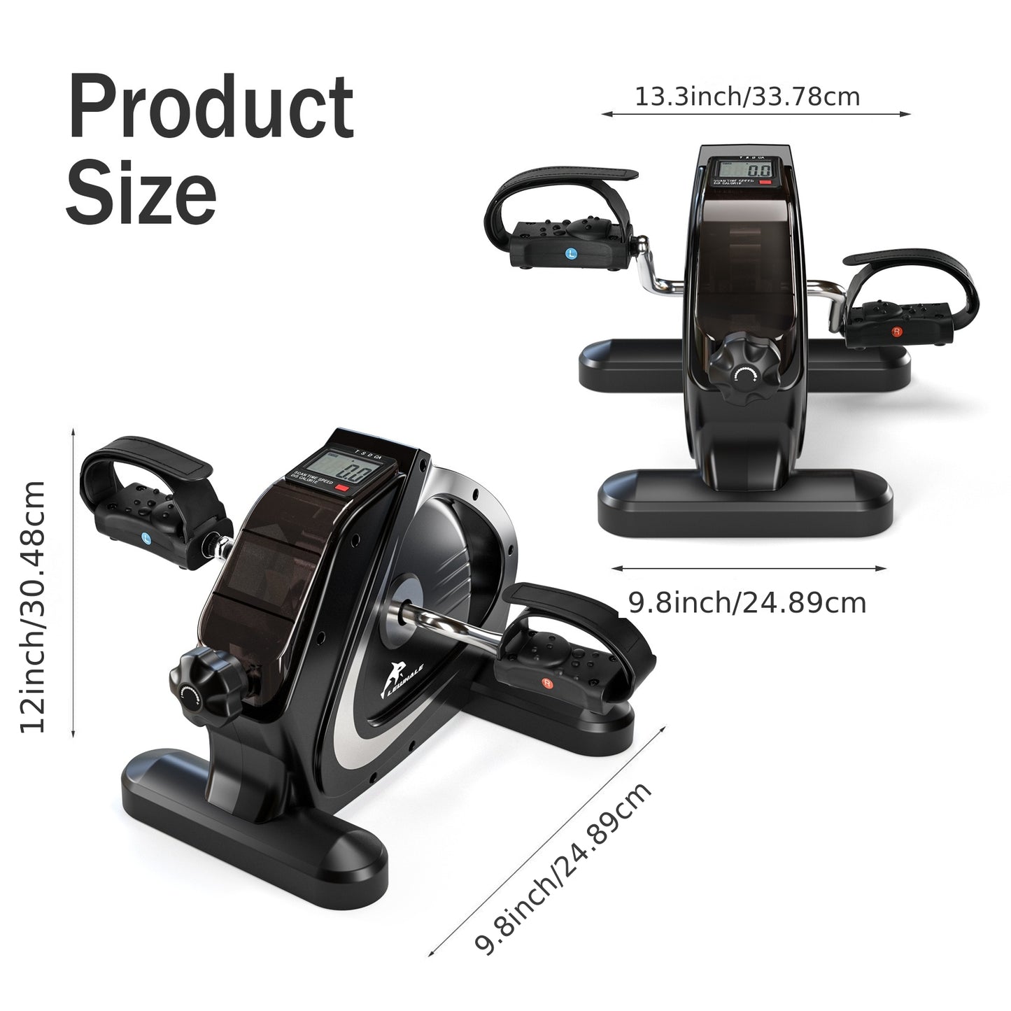 Portable Elliptical Trainer, Mini Exercise Bike For Home & Office, LCD Display, 8 Resistance Levels, Silent Anti-Slip Design, 350lb Capacity, For Arm & Leg Pedal Training, Ideal For Home, Office & Seniors