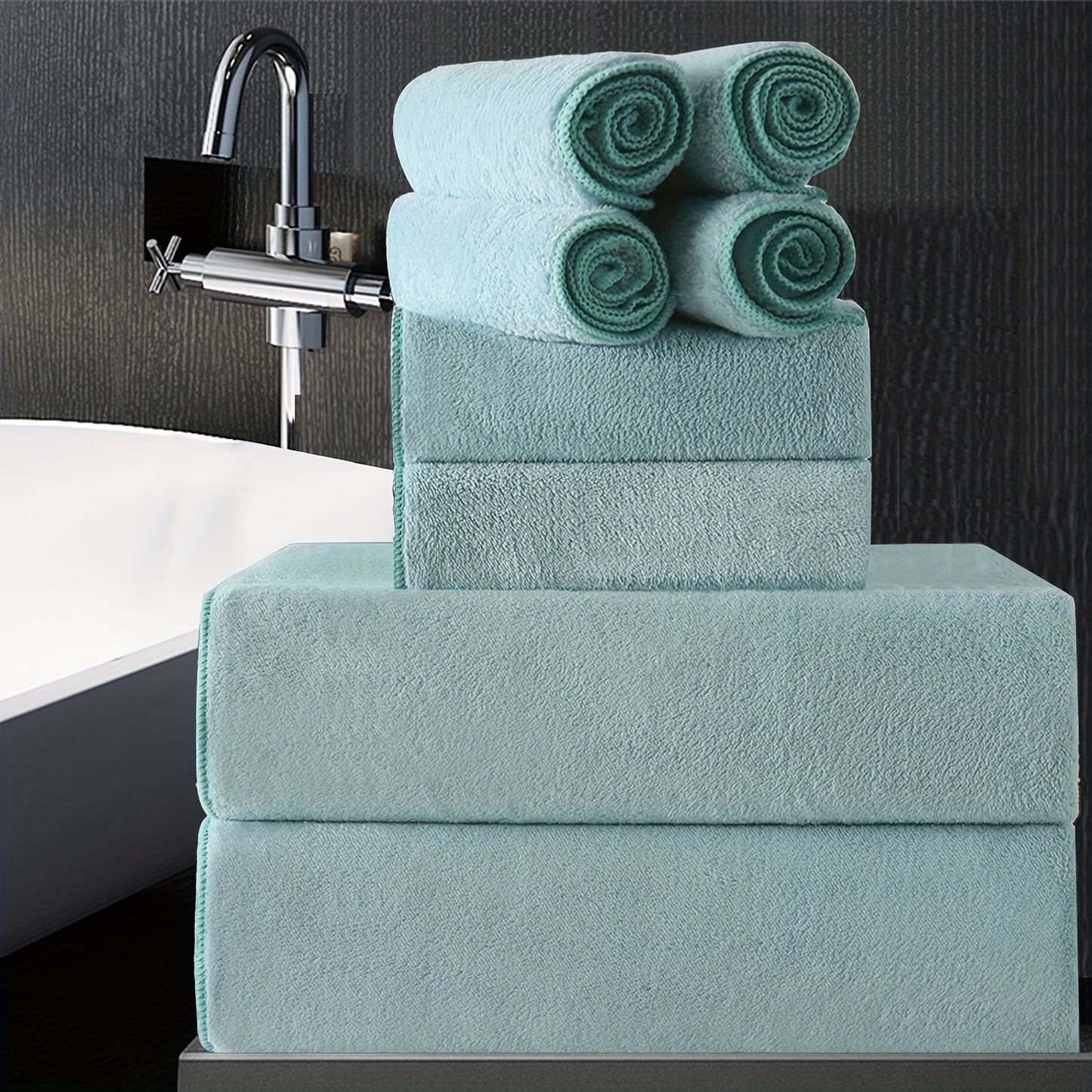 8pcs Extra Large Bath Towels Set 35" X 70", Premium Towel Set for Bathroom Gym Oversized Bath Sheet Ultra-Soft Luxury Thick Lightweight Highly Absorbent Fast Dry Towel for Daily Use, 750GSM