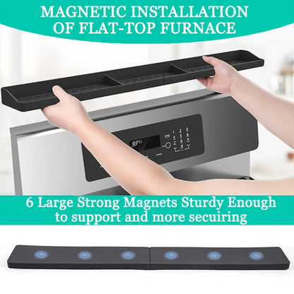 30 Inch Silicone Stove Oven Top Shelf Magnetic For Kitchen Gadgets, Soft Flexible Strong Magnetic Heat Resistant Spice Rack Kitchen Organizer For Over Oven Stove