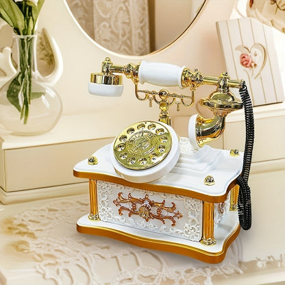 Retro Mobile Music Box, Mobile Music Box, Creative Decoration, Rotating Digital Wheel Phone, Playing Classic Music, Clock Mechanism, Non Electric, Suitable For Living Rooms, Offices, Bars, Cafes, Mother'S Day And Father'S Day Gifts