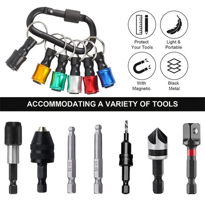 2 Sets/4 Sets Drill Bit Christmas Gift The Gift for Men Unlimited Tools Magnetic Drill Bit Keychain Cool Trick White Elephant Gift for Adults Dad Husband Him