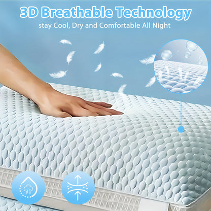 Bed Pillows 2 Pack for All Sleeping Positions, Premium Polyester Fill Pillow Set for Side Back Stomach Sleepers, Machine Washable Zipper Closure Pillows for Bedroom Dorm Guest Room, All-Season Comfort