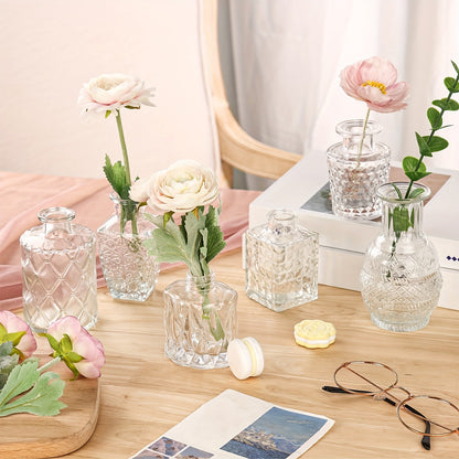 Glass Bud Vases Bulk Set – Clear Flower Vases for Wedding Table Centerpieces, Home Decor, Birthday, Anniversary & Holiday Party Decorations