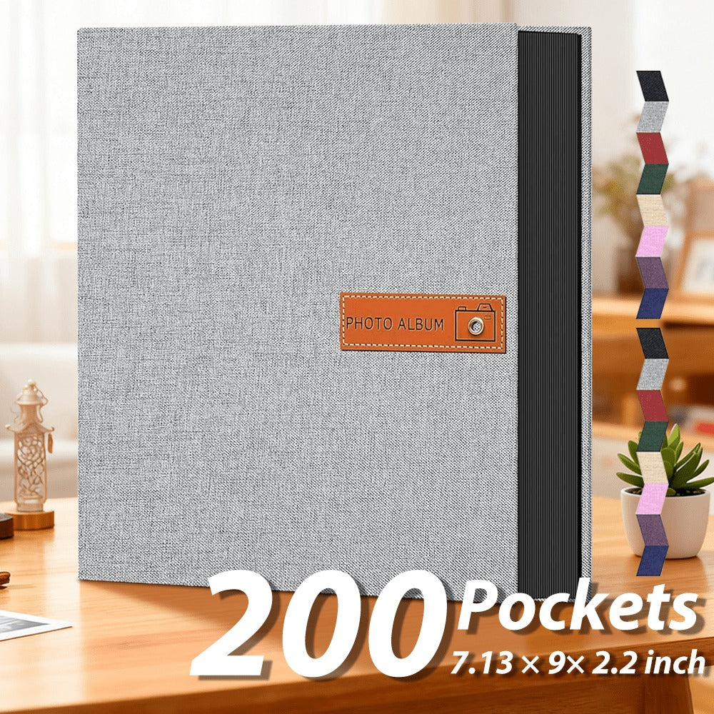 Photo Album 4x6 200 & 1000 Pockets with Label – Linen Hardcover Memory Book for Wedding, Baby, Travel, Anniversary, Birthday & Graduation Gifts