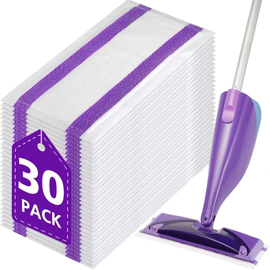 Wet Jet Mop Pads Refills Disposable – 30/60/80/120 Count Multi-Surface Floor Cleaning Pads Compatible with Swiffer WetJet, Thick & Absorbent (No Mop)