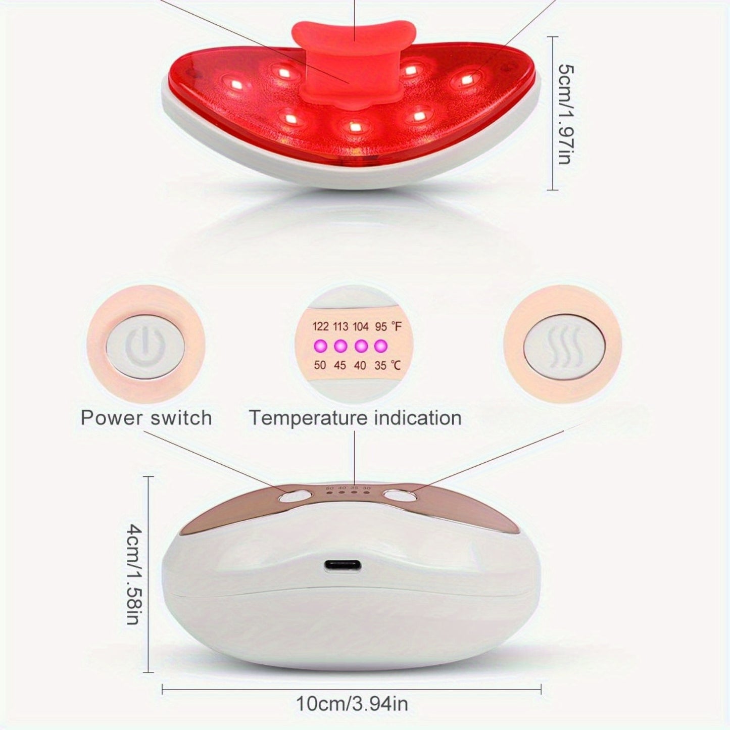 Lip Plumper Device for Women – Electric Lip Shaper & Trainer with 4 Adjustable Heating Temperatures for Fuller, Plumper Lips, Portable Beauty Tool Gift