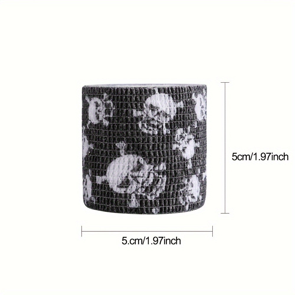 Tattoo Kit 9pcs Skull & Camouflage Temporary Tattoo Stencil Set – Body Art Accessories for Adults & Kids, No Batteries Needed