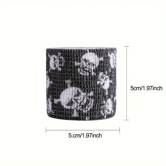 Tattoo Kit 9pcs Skull & Camouflage Temporary Tattoo Stencil Set – Body Art Accessories for Adults & Kids, No Batteries Needed