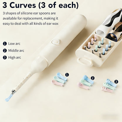 12-in-1 Earwax Removal Tool Set with Camera, Ear Pick - Rechargeable Battery-Powered, Earwax Cleaner with Storage Box, Nose Picker, Ear Cleaning Kit, Ear Scope, Birthday Gifts, Local Warehouse