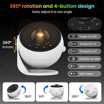 2025 New Model 4K HD Earth Projector PRO, 13 Film Cards, Globe Galaxy Projection Lamp Pro Version, Table Lamp from Home Decor