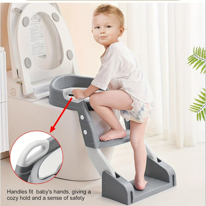 Potty Training Toilet Seat 2 In 1 Toddler Toilet Seat And Step Splash Guard Kids Toilet Seat With Ladder Anti-Slip Pad Potty Toilet Foldable Kids Potty Seat Toilet Seat For Kids Boys Girls