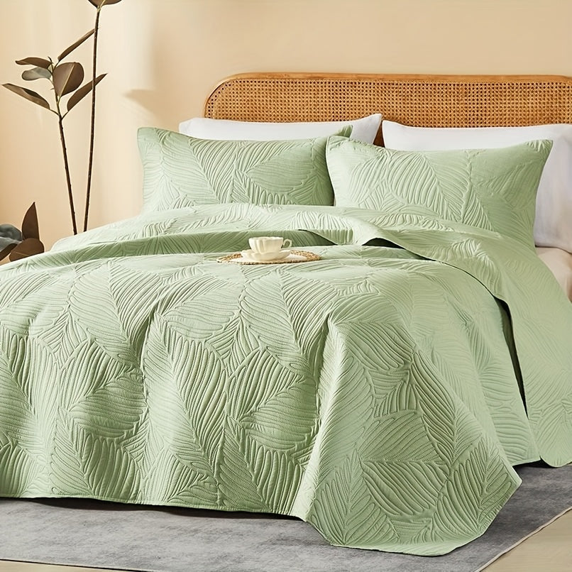 2/3pcs Quilt Set Bedspreads Queen Size - Soft Cool & Refreshing Summer Quilt Lightweight Microfiber Bedspread - Modern Style Coin Pattern Coverlet for All Seasons - Family Gift Set (1 Quilt, 1 Or 2 Pillow Cases)