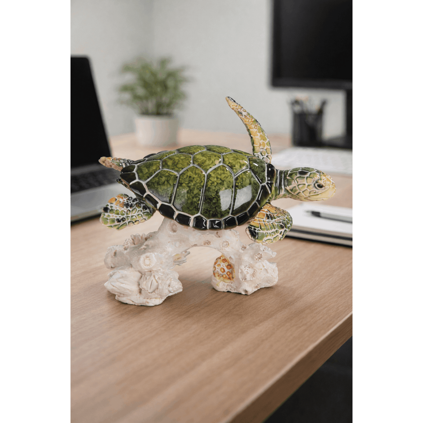 4.75"W Sea Turtle Upwards Figurine Perfect for Home or Room Decor, Unique Gift for Housewarmings, Holidays, and Birthdays, and a Great Collectible Piece