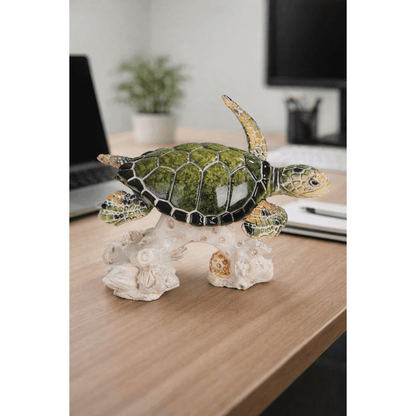 4.75"W Sea Turtle Upwards Figurine Perfect for Home or Room Decor, Unique Gift for Housewarmings, Holidays, and Birthdays, and a Great Collectible Piece